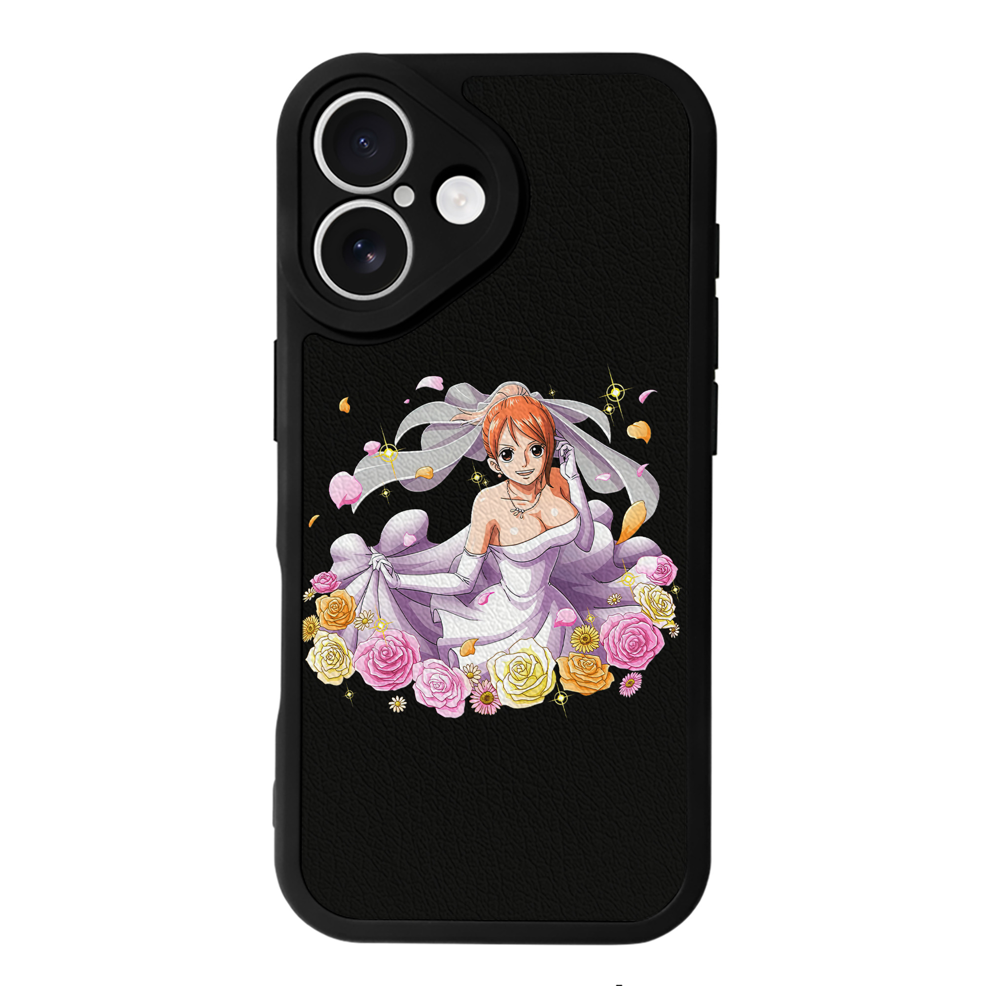 （画像用） ワンピース ナミ ONE PIECE Nami 【iPhone 16シリーズ対応】シリコンスマホケース（レザー調） 材質：シリコン